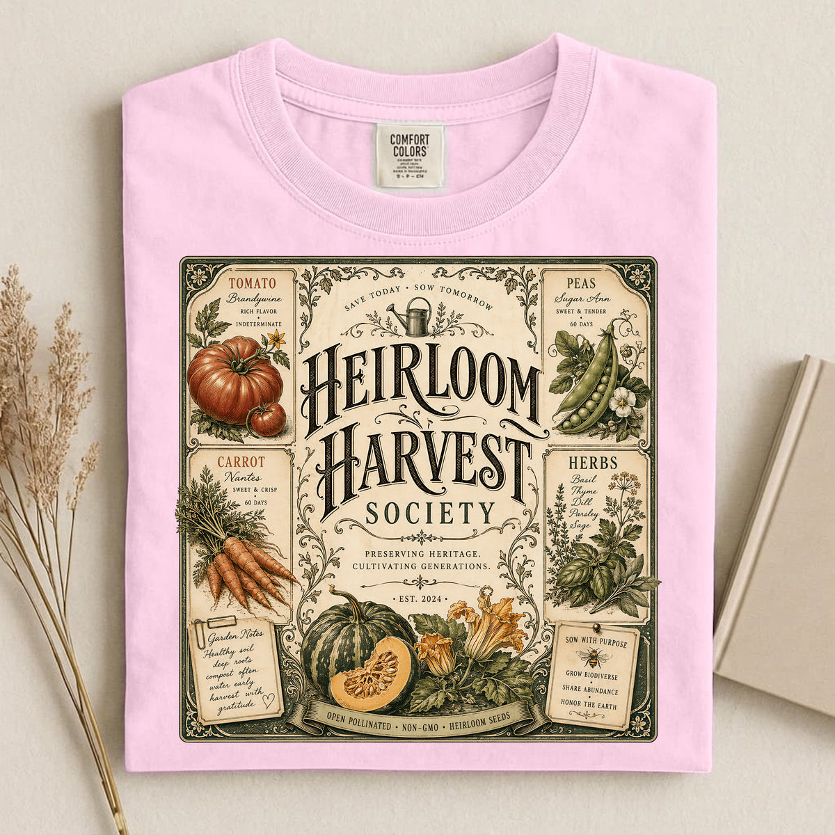 Heirloom Harvest Society Comfort Colors 1717 tee shirt