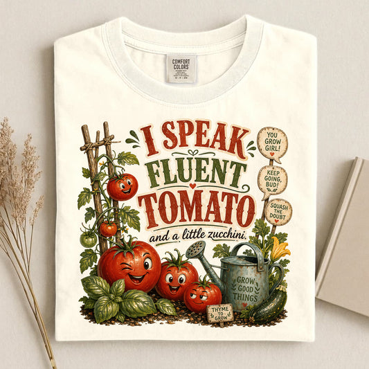 I Speak Fluent Tomato Comfort Colors 1717 tee shirt