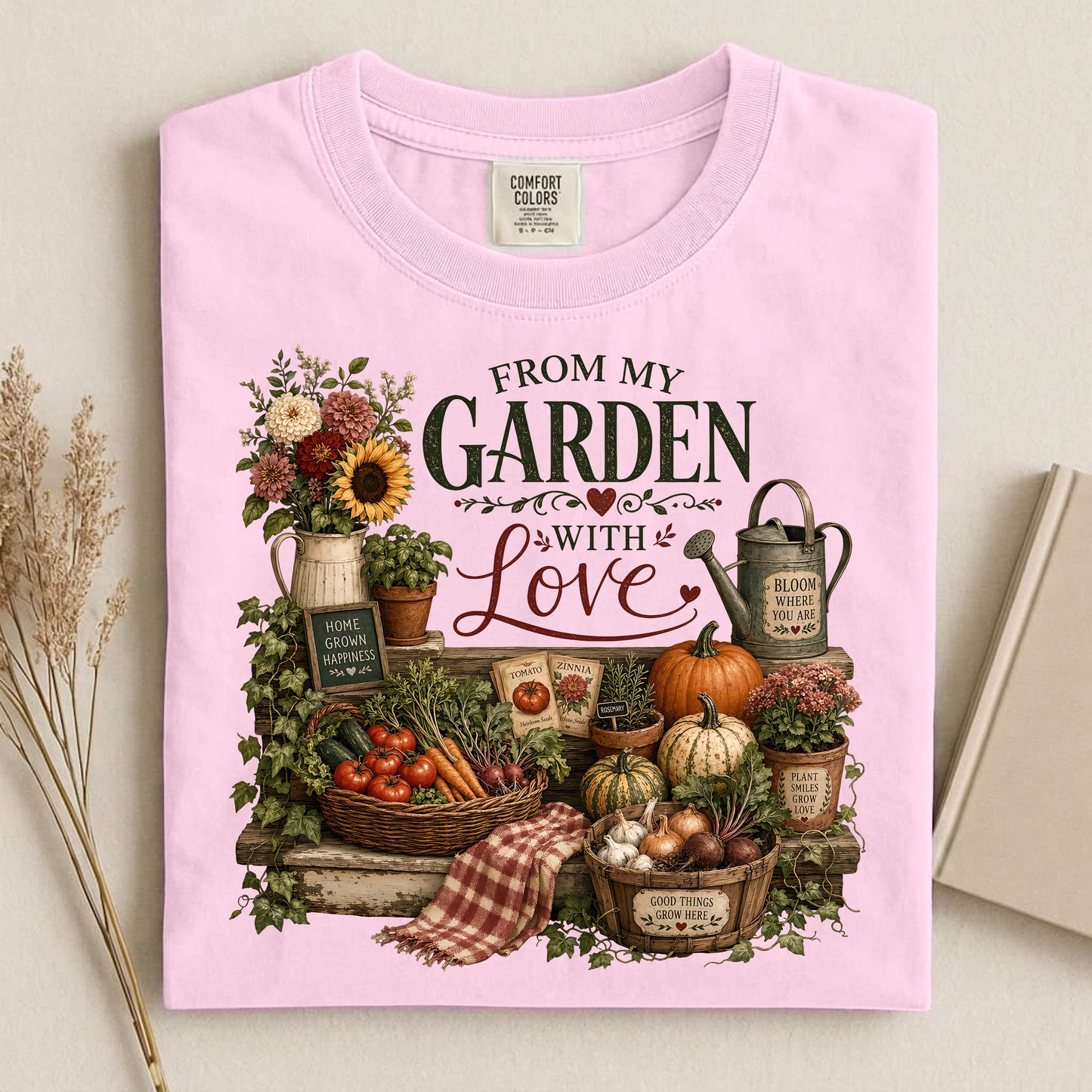 From My Garden with Love Comfort Colors 1717 tee shirt