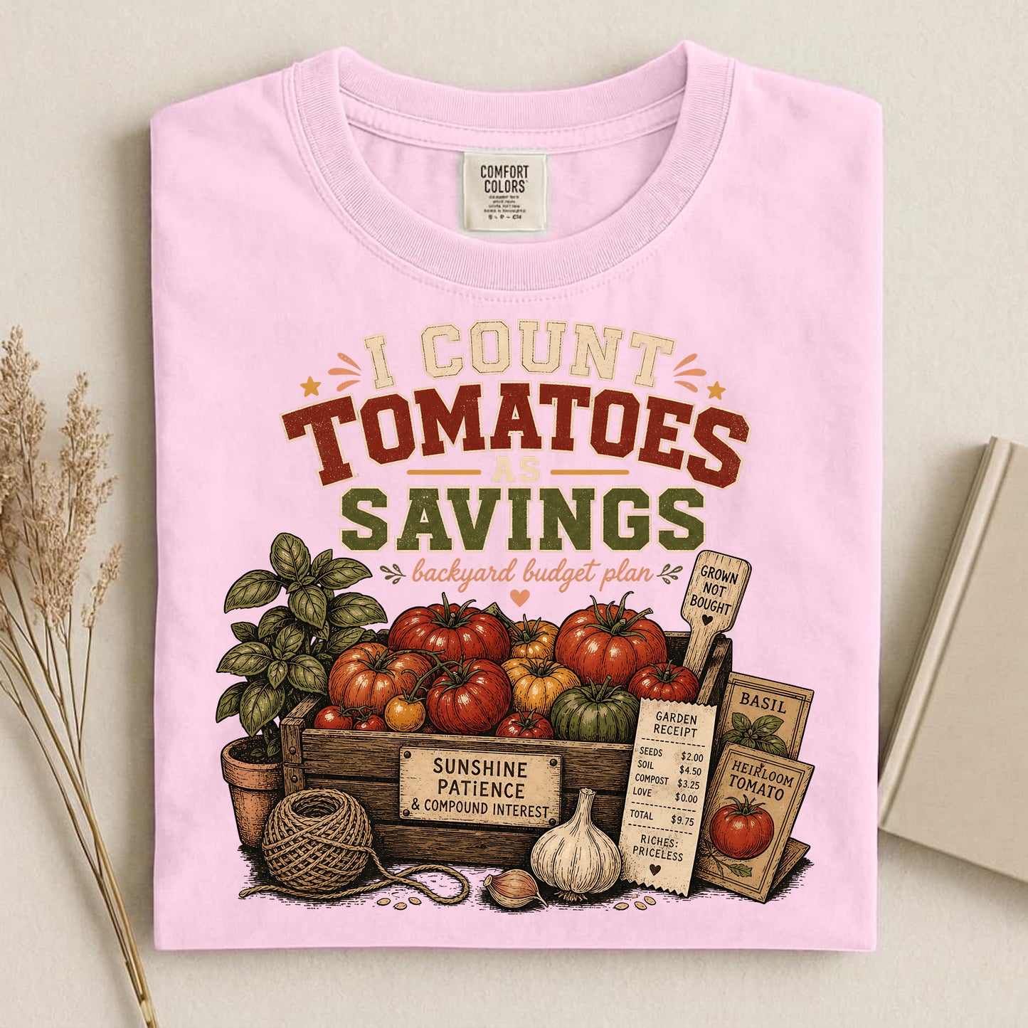 I Count Tomatoes, Savings Comfort Colors 1717 tee shirt