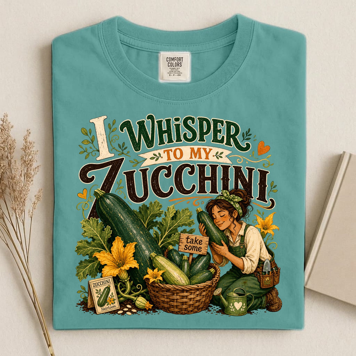 I Whisper to My Zucchini Comfort Colors 1717 tee shirt