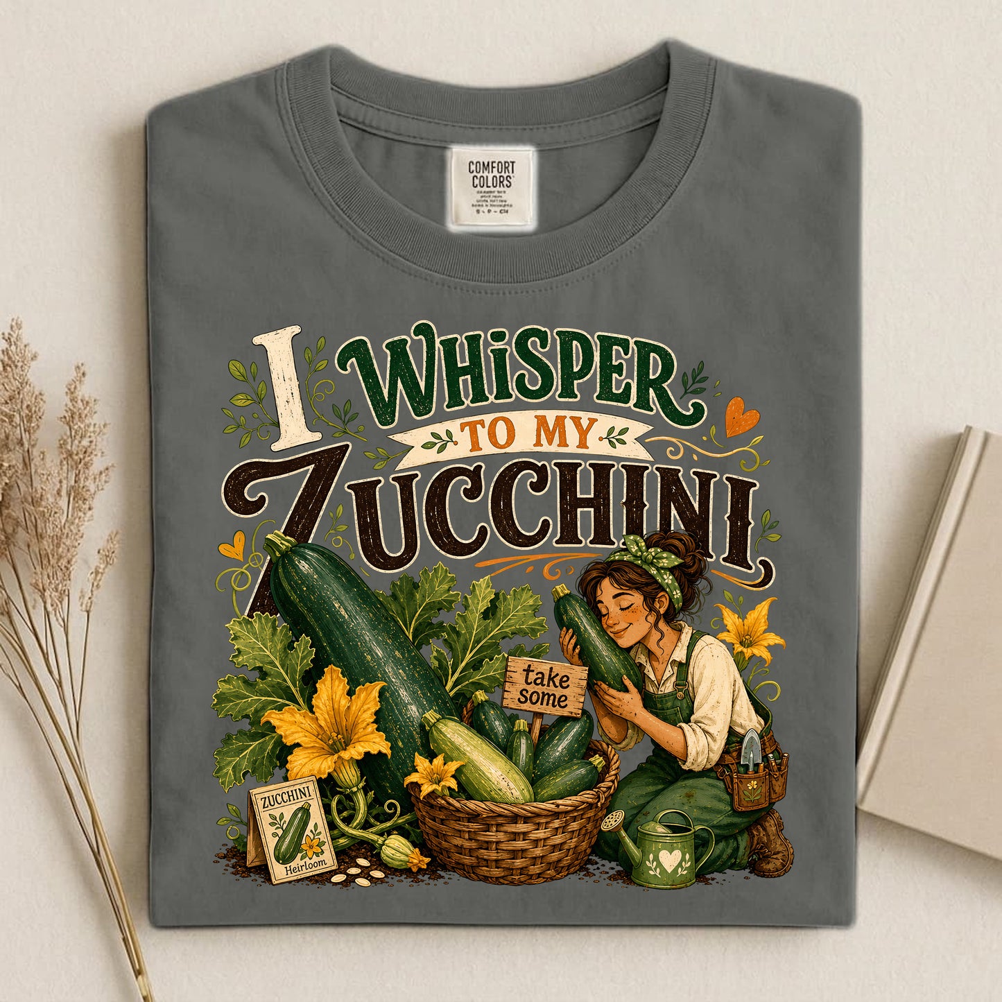 I Whisper to My Zucchini Comfort Colors 1717 tee shirt