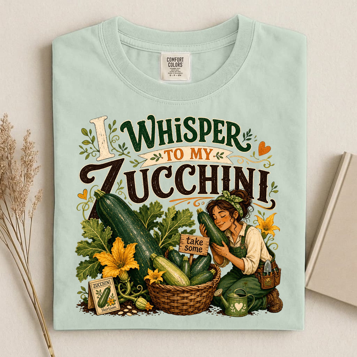 I Whisper to My Zucchini Comfort Colors 1717 tee shirt