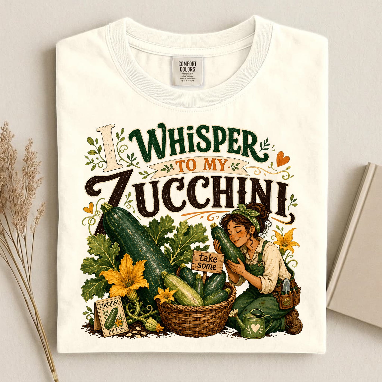 I Whisper to My Zucchini Comfort Colors 1717 tee shirt