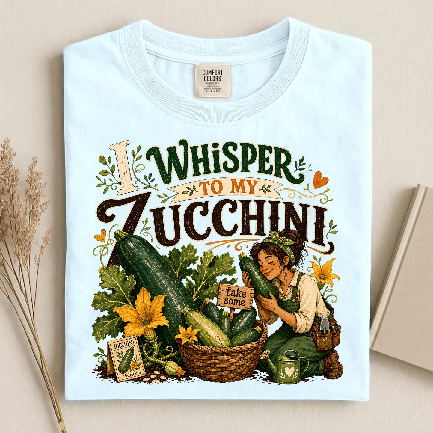I Whisper to My Zucchini Comfort Colors 1717 tee shirt