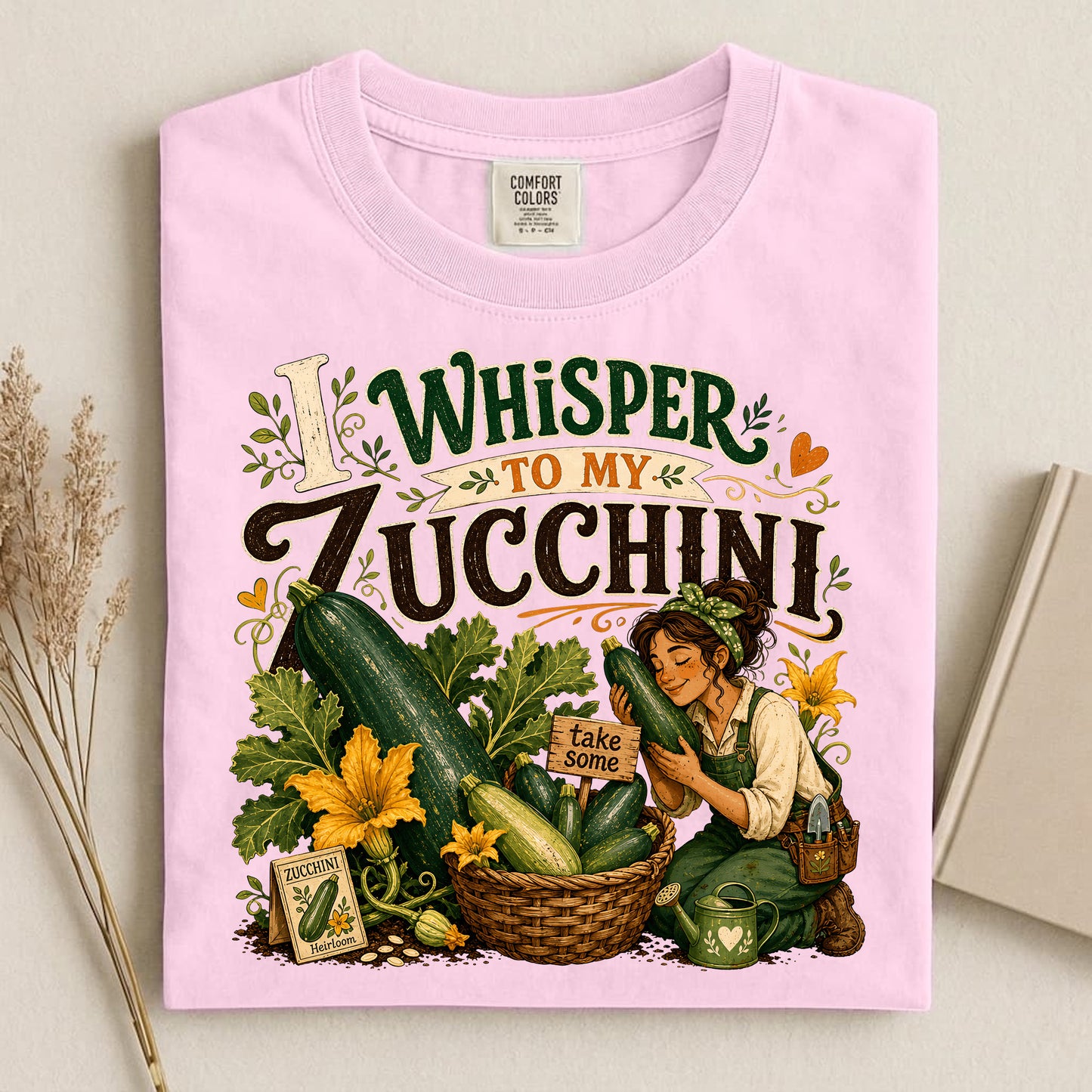 I Whisper to My Zucchini Comfort Colors 1717 tee shirt
