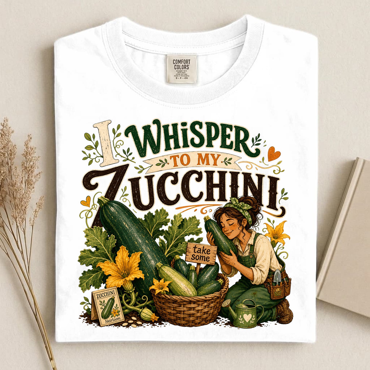 I Whisper to My Zucchini Comfort Colors 1717 tee shirt