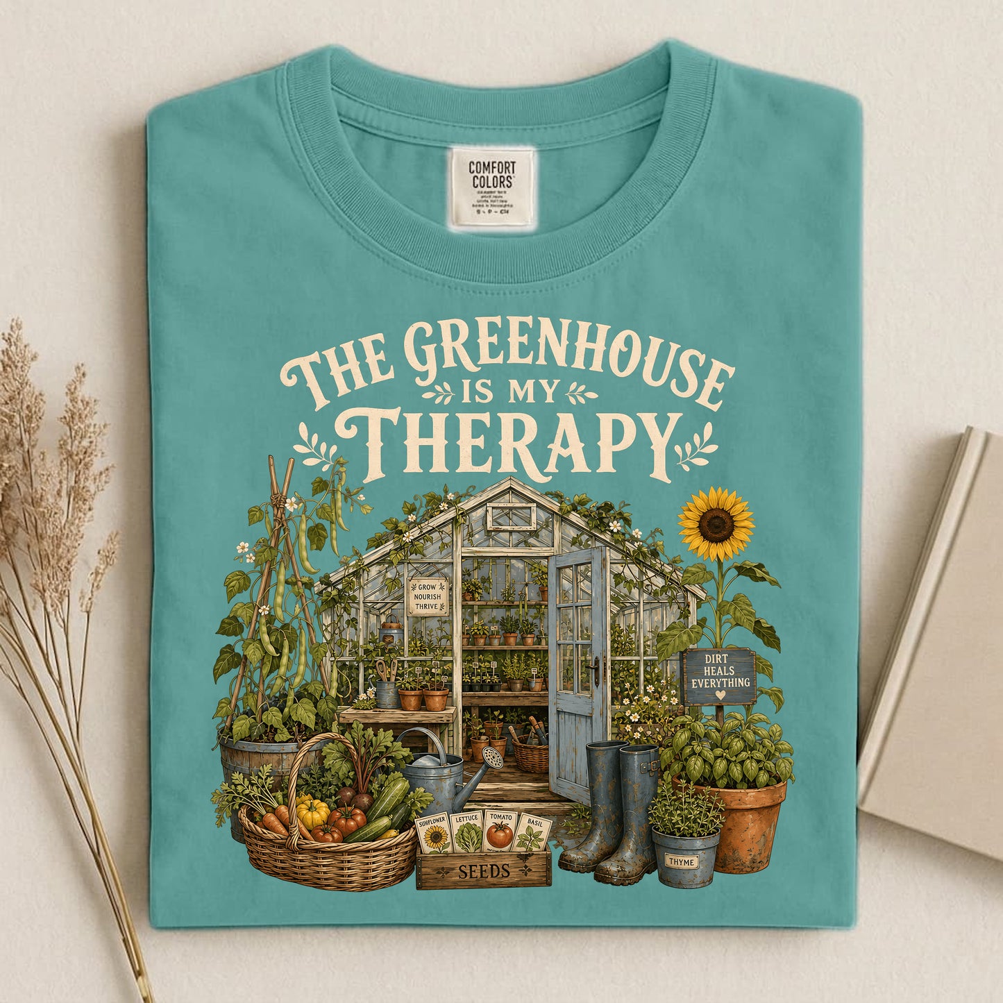 The Greenhouse Is My Therapy Comfort Colors 1717 tee shirt