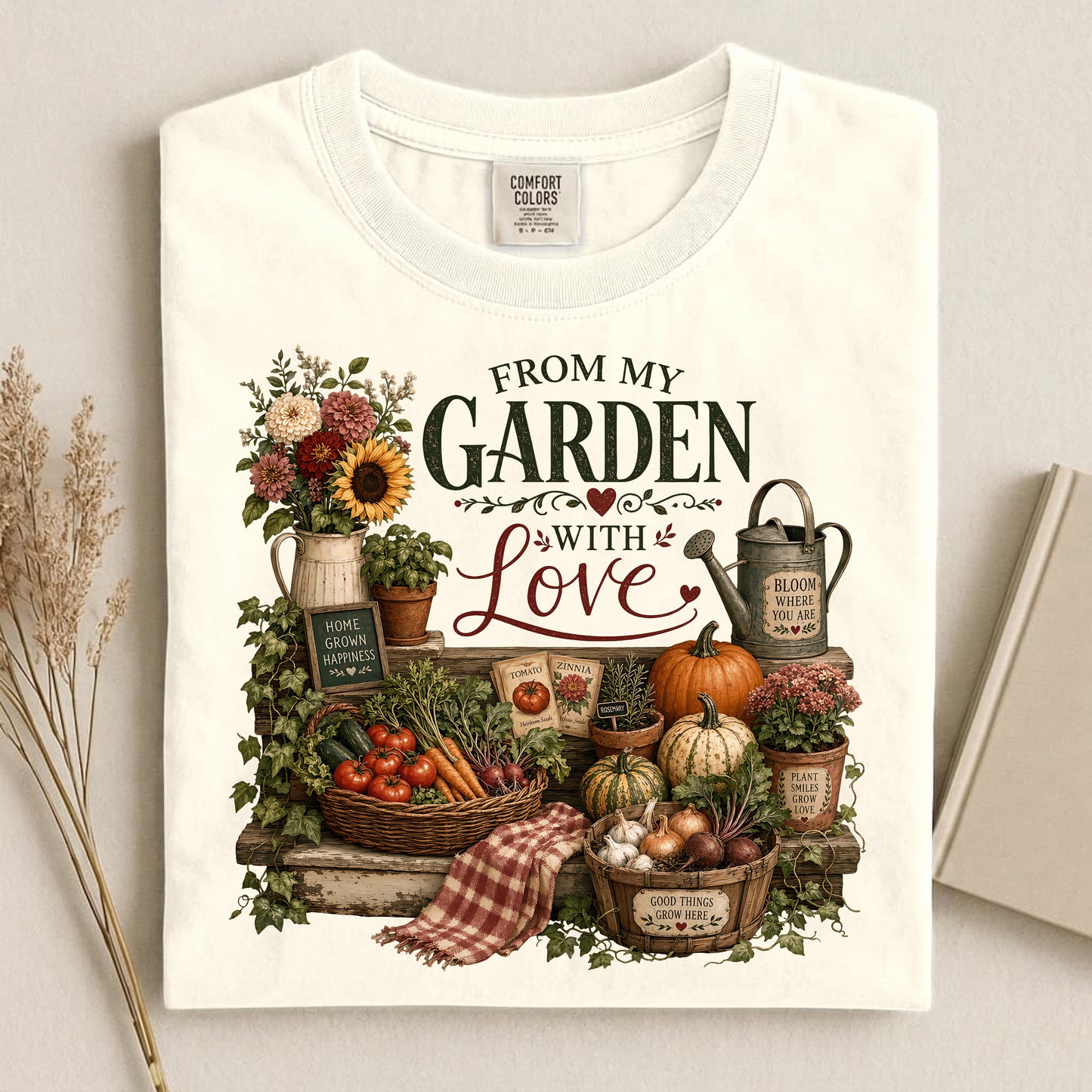 From My Garden with Love Comfort Colors 1717 tee shirt