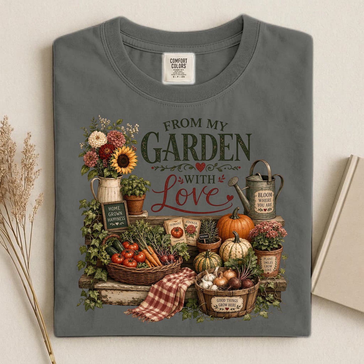 From My Garden with Love Comfort Colors 1717 tee shirt