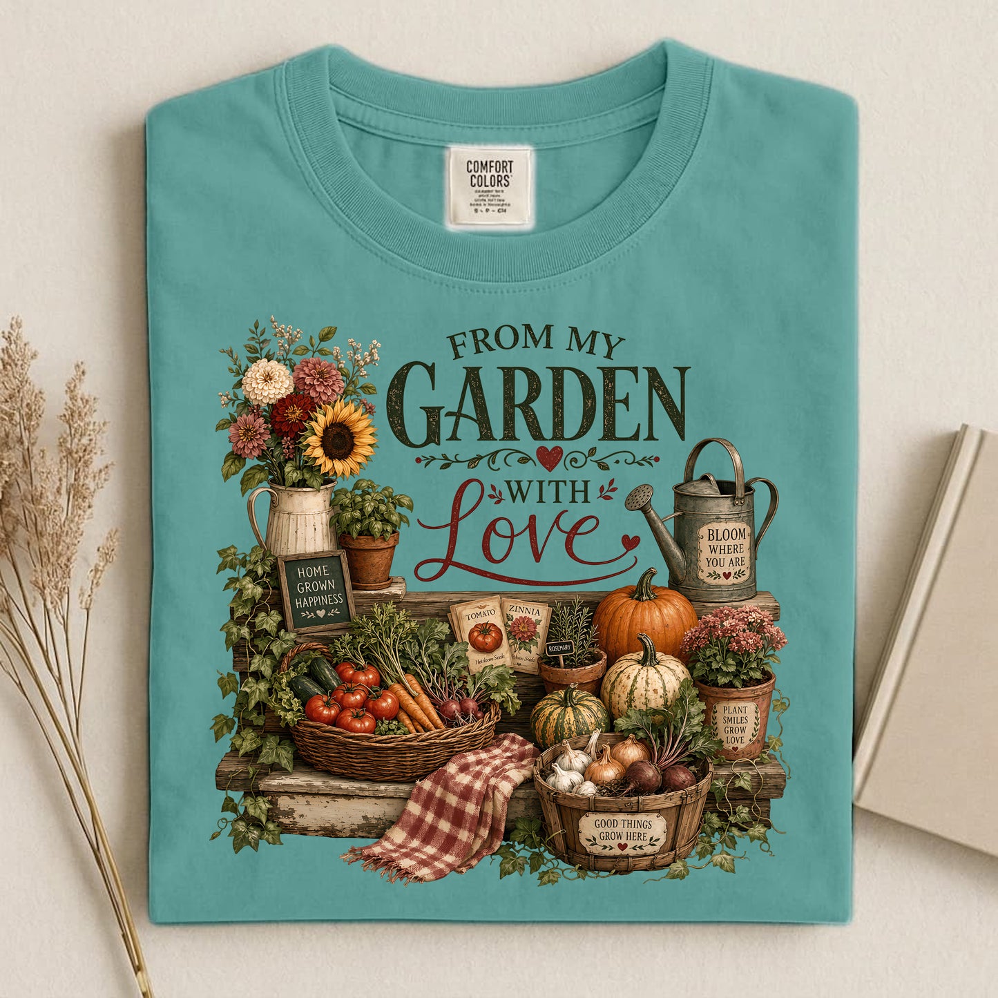 From My Garden with Love Comfort Colors 1717 tee shirt