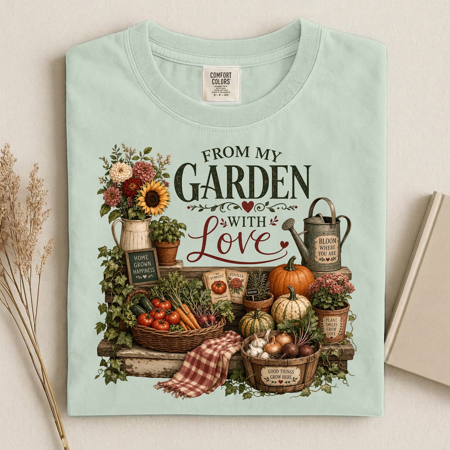 From My Garden with Love Comfort Colors 1717 tee shirt