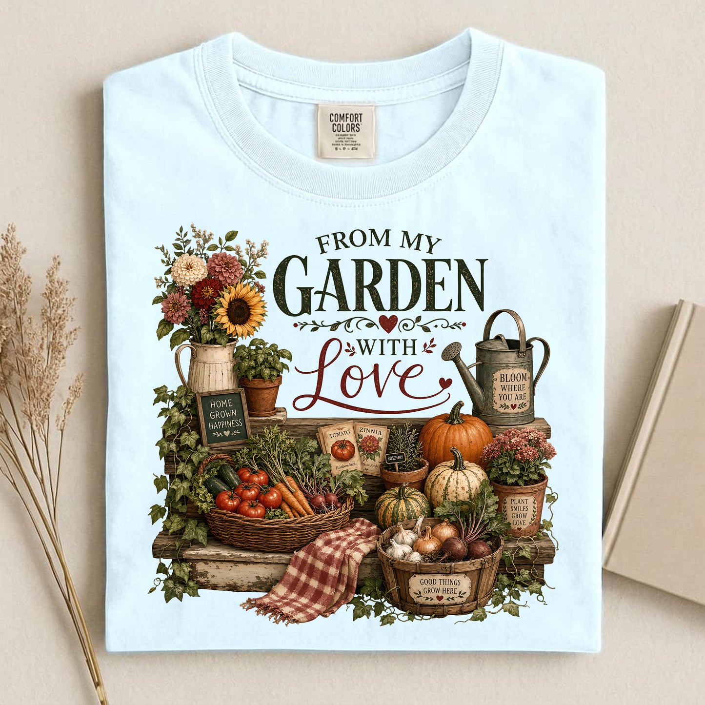 From My Garden with Love Comfort Colors 1717 tee shirt