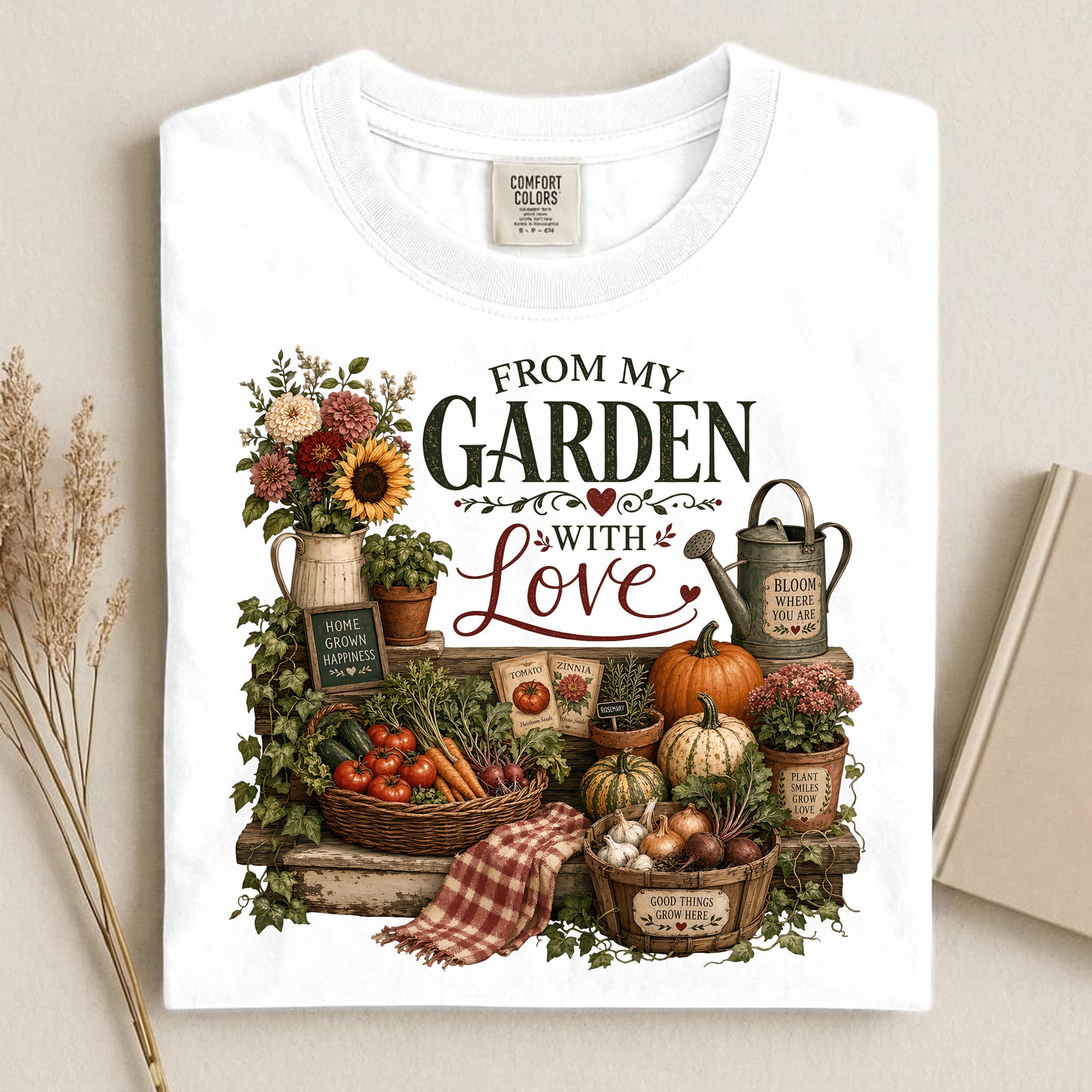 From My Garden with Love Comfort Colors 1717 tee shirt