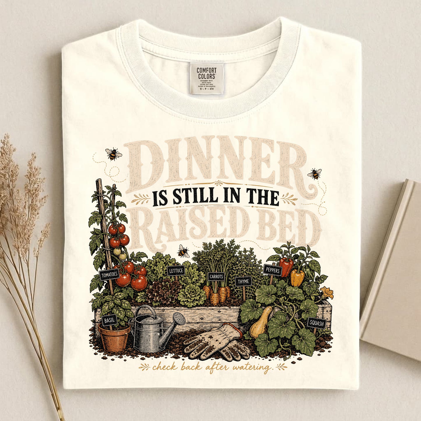 Dinner Raised Bed Comfort Colors 1717 tee shirt