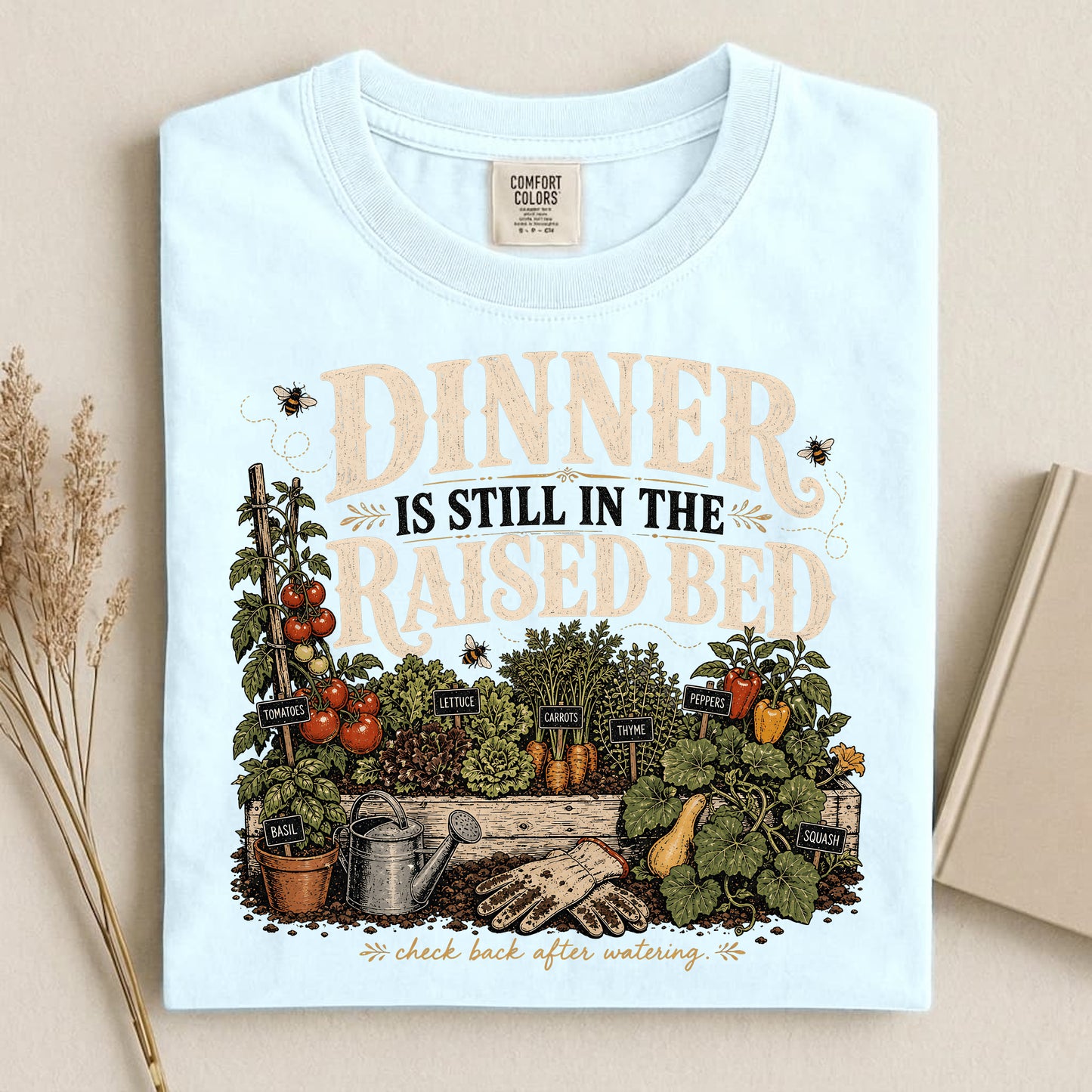 Dinner Raised Bed Comfort Colors 1717 tee shirt