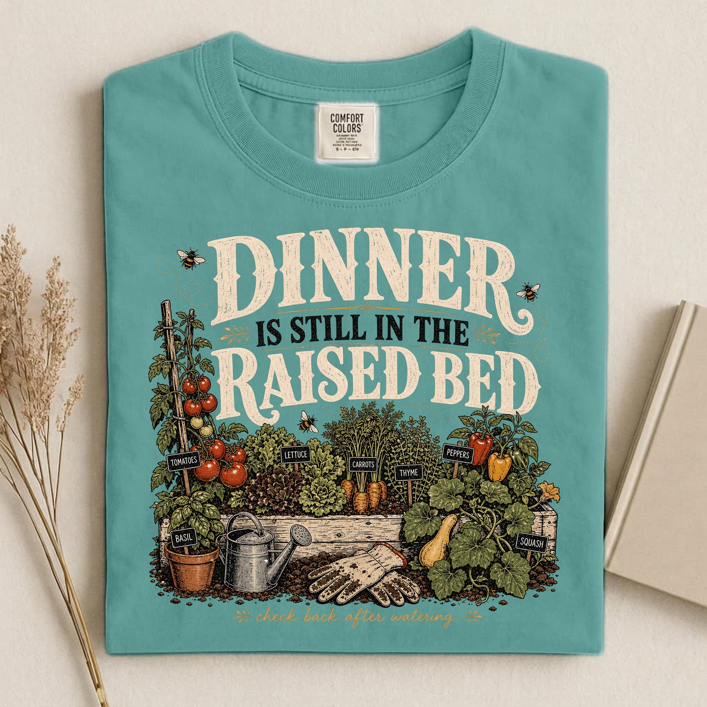 Dinner Raised Bed Comfort Colors 1717 tee shirt