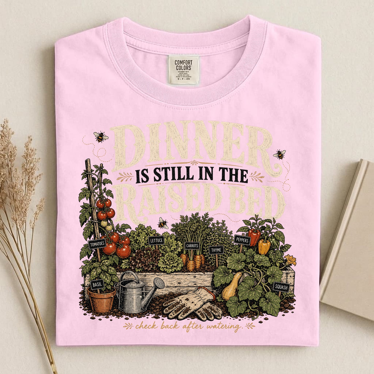Dinner Raised Bed Comfort Colors 1717 tee shirt