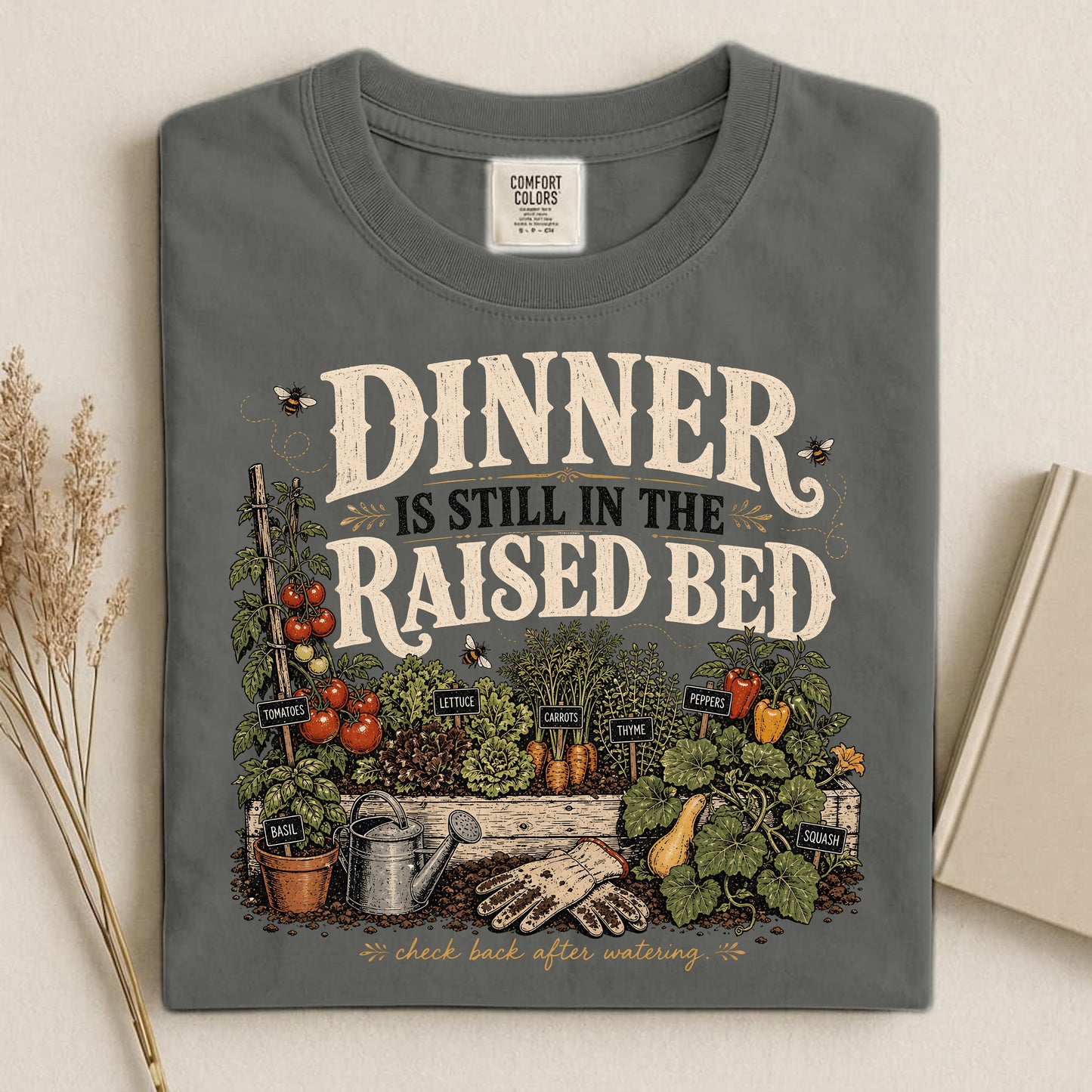 Dinner Raised Bed Comfort Colors 1717 tee shirt