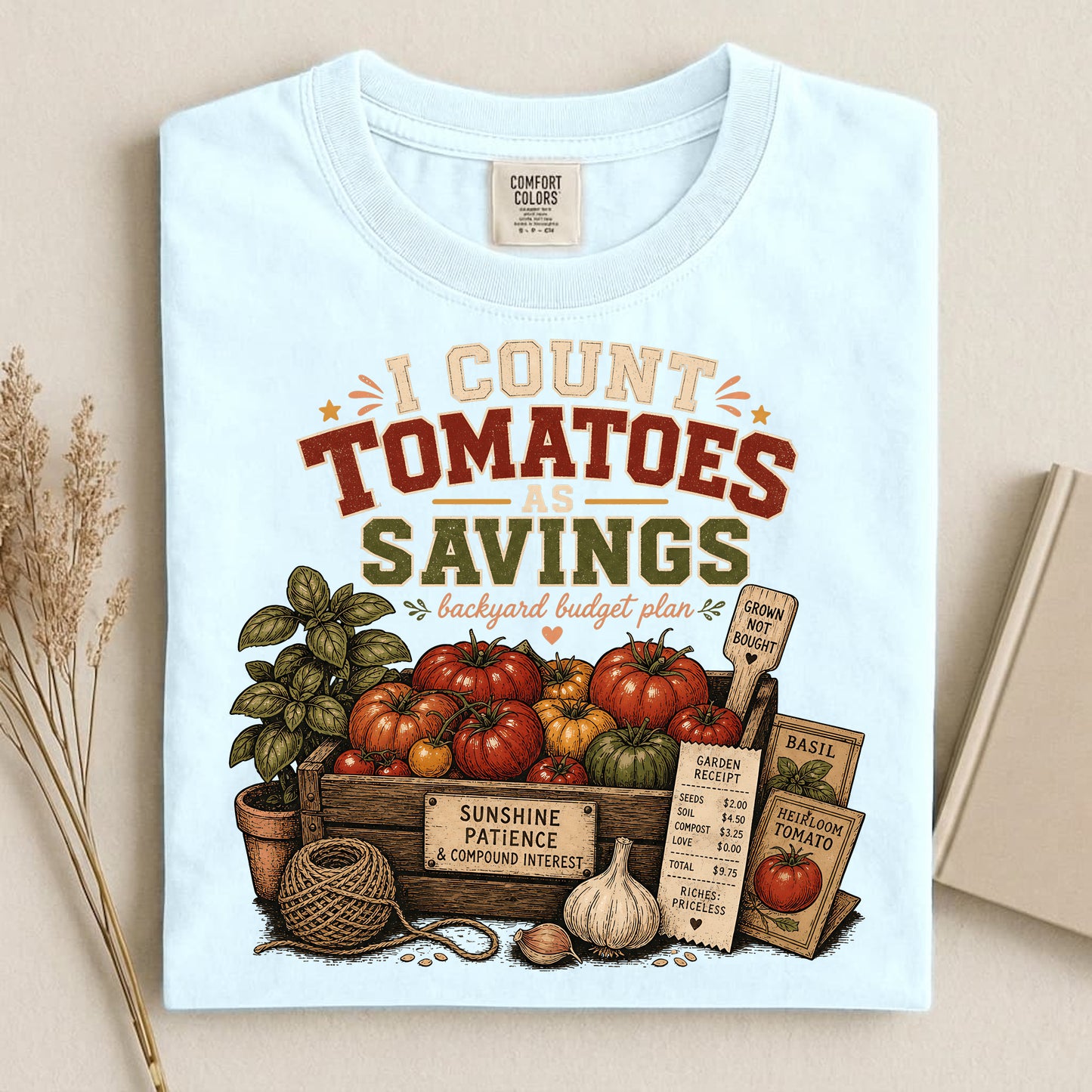 I Count Tomatoes, Savings Comfort Colors 1717 tee shirt