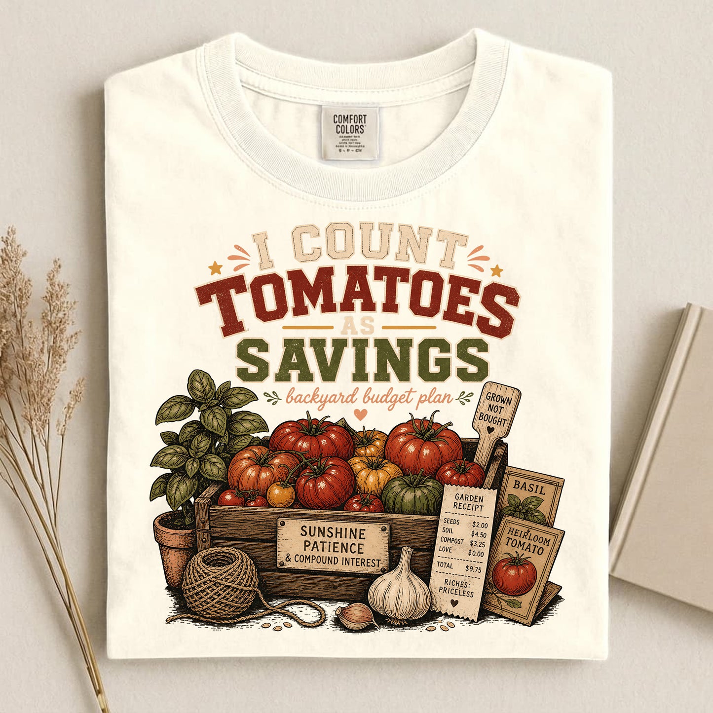 I Count Tomatoes, Savings Comfort Colors 1717 tee shirt