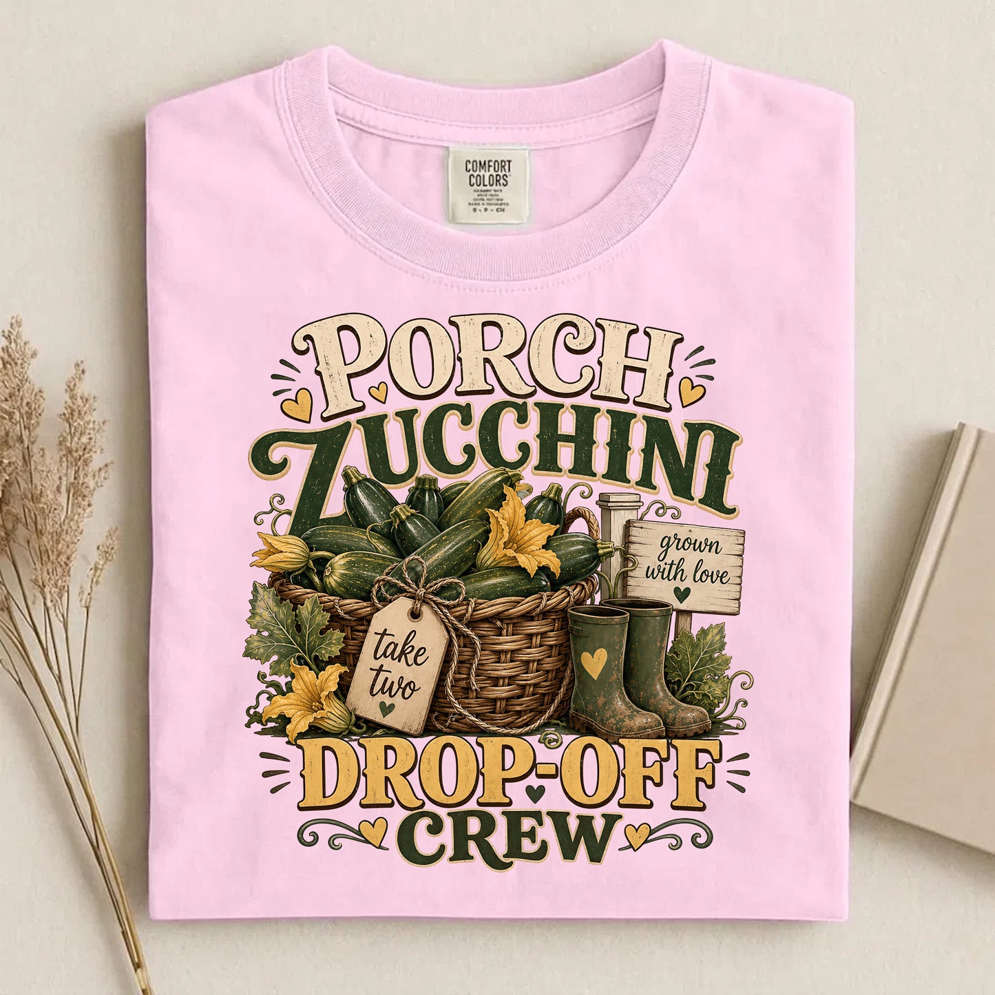 Porch Zucchini Drop-Off Crew Comfort Colors 1717 tee shirt